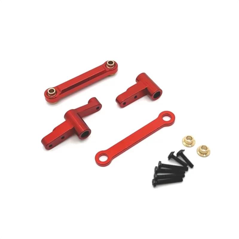 GTFRUQAS RC Ersatzteile Für MJX Für Hyper Go Für 14210 14209 1/14 Lenkung Tasse Oberen Und Unteren Für Schwinge Arm Kit Schock Turm Halterung Körper Säule Metall Upgrade Teile(Red,Size1) von GTFRUQAS