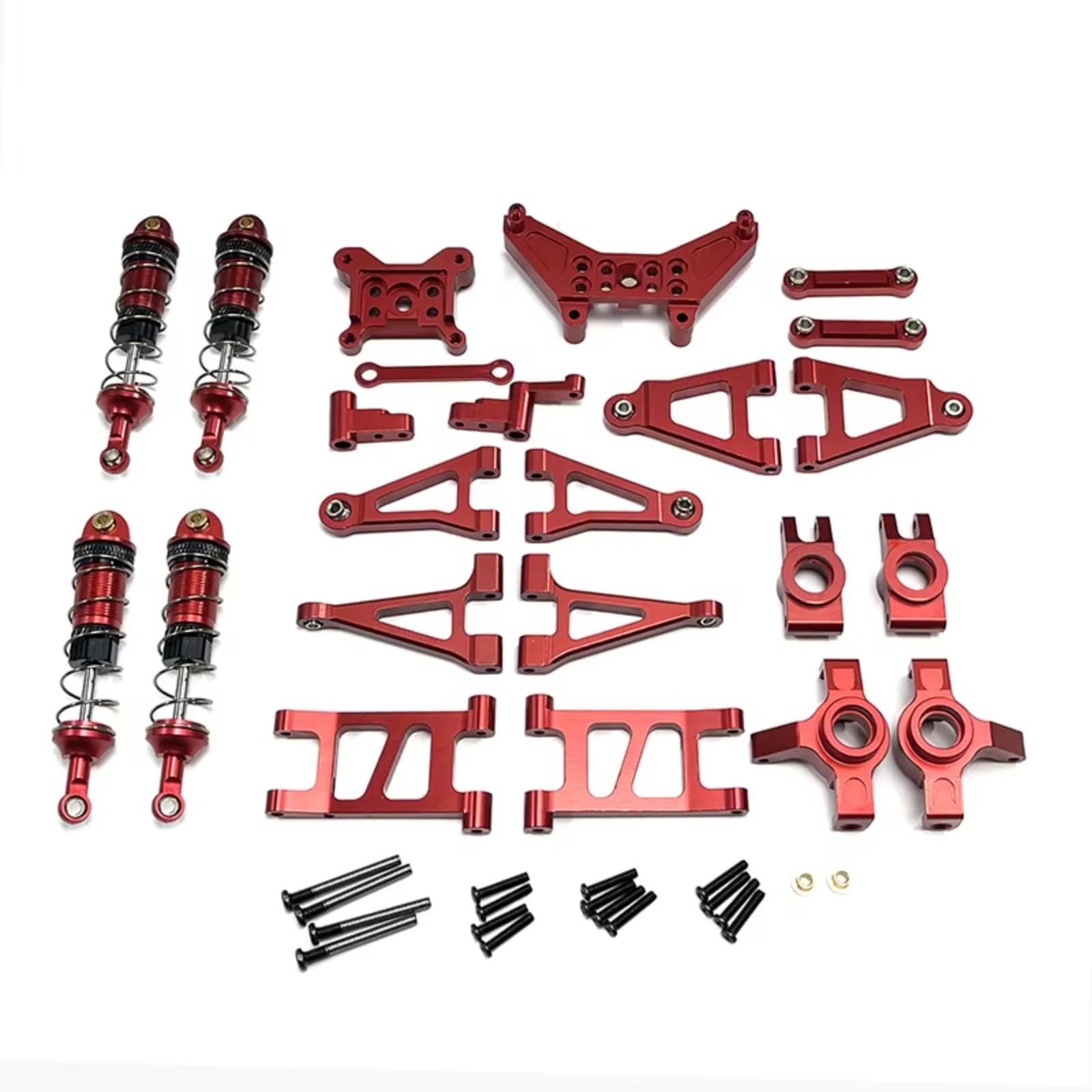 GTFRUQAS RC Ersatzteile Für MJX Für Hyper Go Für 14301 14302 1/14 Fernbedienung Auto Zubehör Metall Für Schaukel Arm Lenkung Tasse Upgrade Set(Red) von GTFRUQAS