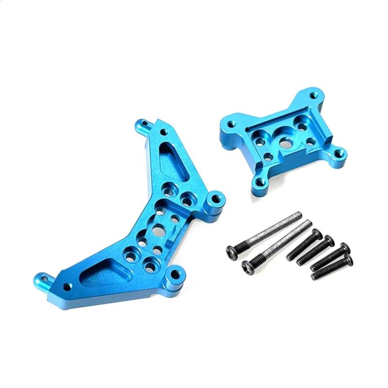 GTFRUQAS RC Ersatzteile Für MJX Für Hyper Go Für 14301 14302 14303 1/14 Fernbedienung Auto Verbesserte Metall Teile Zubehör Vorne Hinten Schock Turm(Blue) von GTFRUQAS