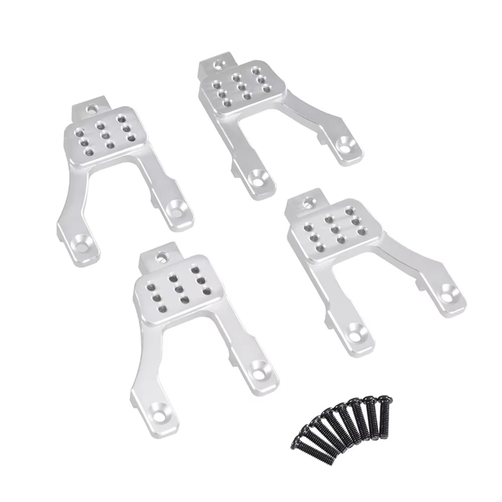 GTFRUQAS RC Ersatzteile Für MN 1/12 Für MN128 MN86 MN-86K G500 RC Ferngesteuertes Auto Metall Vorne Hinten Aufhängung Halterung Dekoration Upgrade Teile RC Zubehör(Silver) von GTFRUQAS