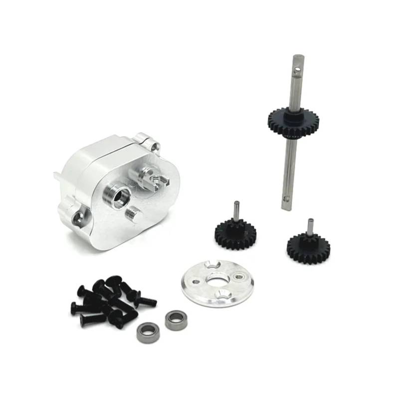 GTFRUQAS RC Ersatzteile Für MN168 Für MN82 Für MN78 1/12 Metall Übertragung Getriebe Getriebe Mit 370 Motor Halterung RC Auto Upgrade Teile Geändert Zubehör(Silver) von GTFRUQAS