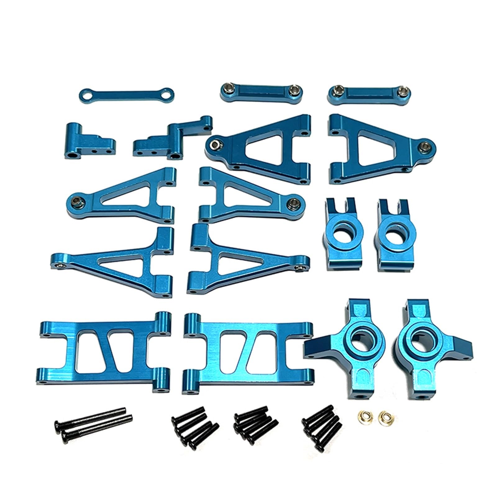 GTFRUQAS RC Ersatzteile Für Mjx Für Hyper Go 1/14 14301 14302 Ersatz Fernbedienung Auto Metall Upgrade Schwinge Lenkung Tasse Supension Arme Hinten Naben Ersatzteile(Blue) von GTFRUQAS