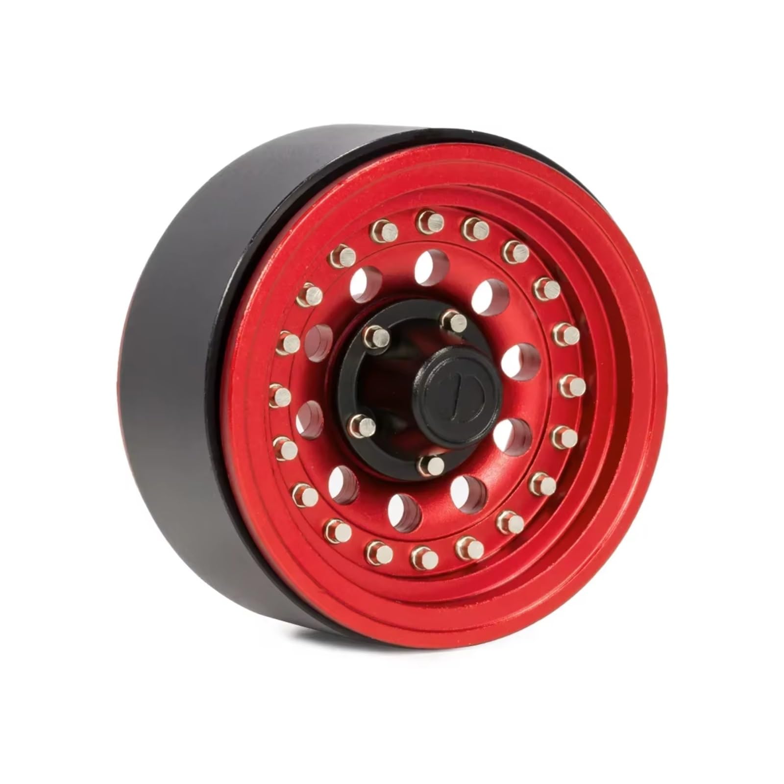 GTFRUQAS RC Ersatzteile Für SCX10 Für RR10 Für Capra Für TRX4 Für TRX6 1/10 1,9 "Aluminium Felge Mit Skala Beadlock Hardware RC Upgrade Teile Zubehör(Red,1pcs) von GTFRUQAS