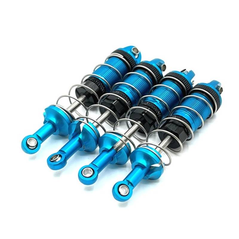 GTFRUQAS RC Ersatzteile Für SCY 1/16 16103 16102 16101 RC Auto Upgrade Teile Zubehör Ersatz RC Auto Metall Öl Stoßdämpfer Dämpfer Dekoration Änderung(Blue) von GTFRUQAS