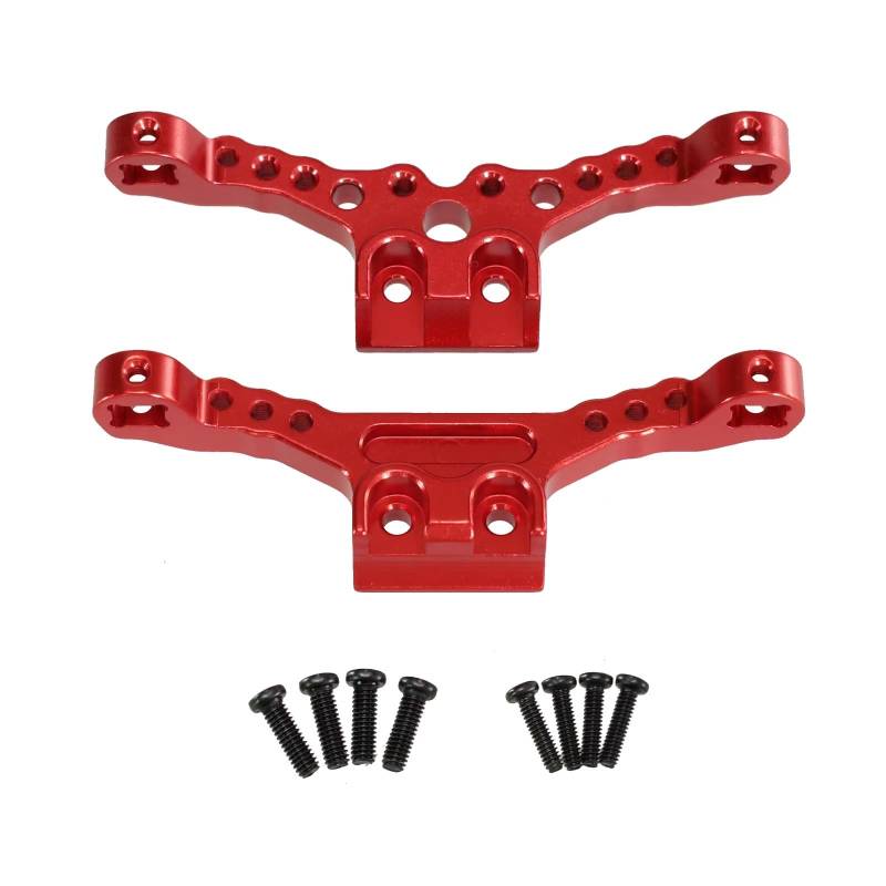 GTFRUQAS RC Ersatzteile Für SCY Für 18101 18102 1/18 Metall Vorder- Und Hinterradaufhängung Halterung Fernbedienung Auto OP Upgrade Und Modifikation Teile Zubehör(Red) von GTFRUQAS