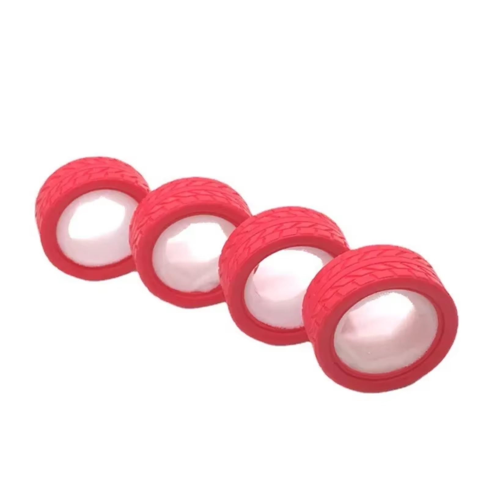 GTFRUQAS RC Ersatzteile Für Sakura Für Traxxas Für HSP 1/10 4Pcs 65mm RC On-Road Drift Touring Auto Gummi Reifen Rad Reifen RC Auto Upgrade Teile Zubehör(Red) von GTFRUQAS