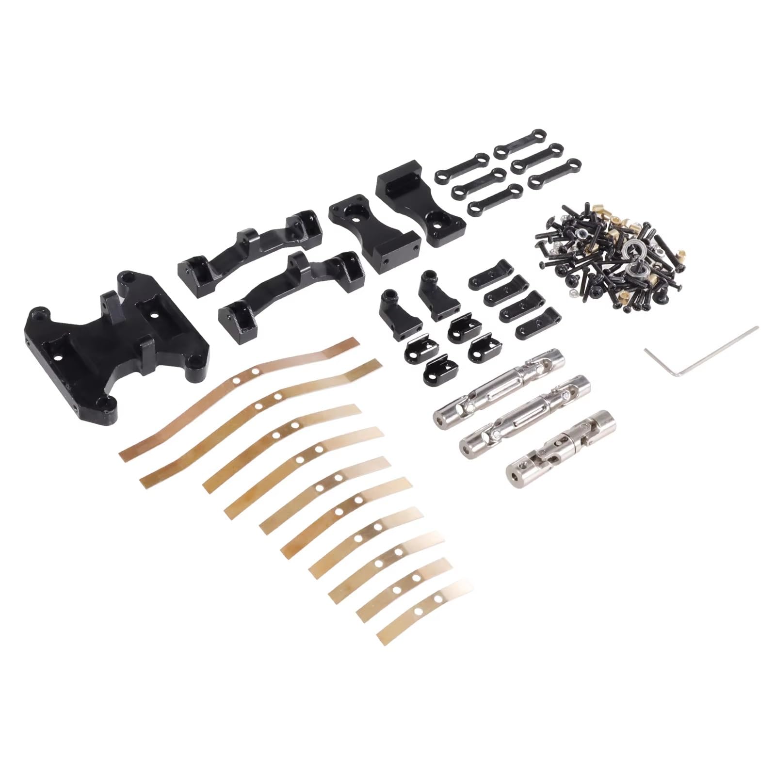 GTFRUQAS RC Ersatzteile Für WPL Für B16 B36 1/16 RC Auto Metall Balance Für Chassis Bord Wippe Für Frühling Platte Antriebswelle Upgrade Teile Modifiziertes Zubehör(Black) von GTFRUQAS