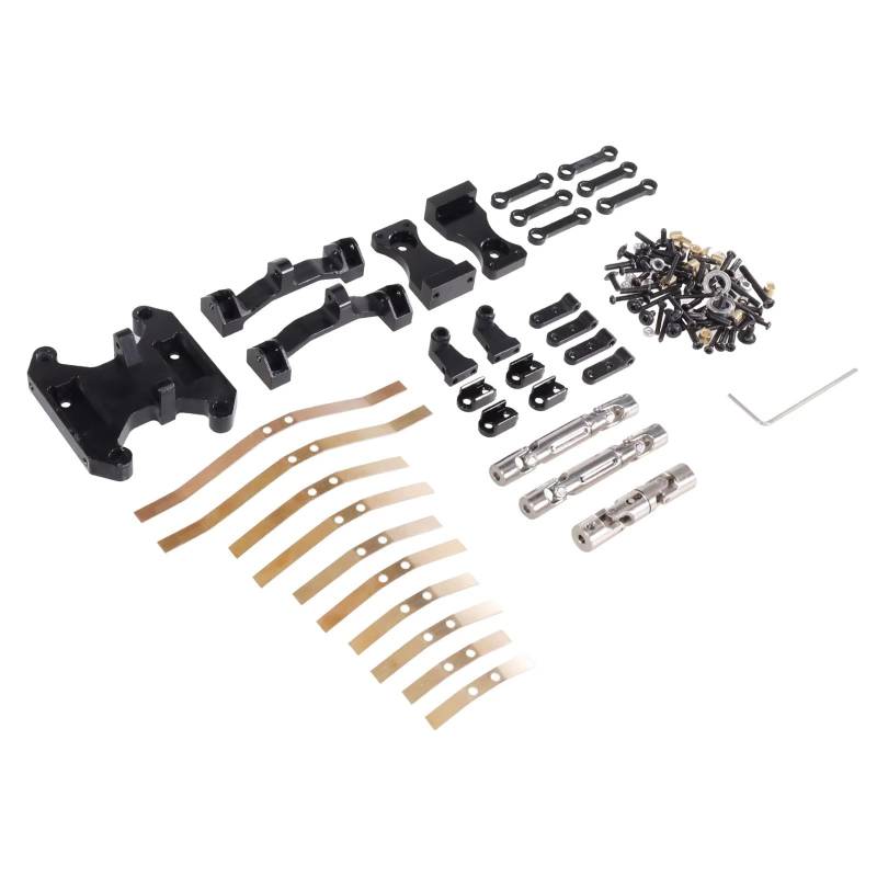 GTFRUQAS RC Ersatzteile Für WPL Für B16 B36 1/16 RC Auto Metall Balance Für Chassis Bord Wippe Für Frühling Platte Antriebswelle Upgrade Teile Modifiziertes Zubehör(Black) von GTFRUQAS