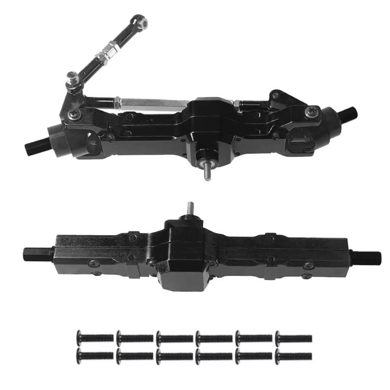 GTFRUQAS RC Ersatzteile Für WPL Für C14 C24 B14 B24 B16 B36 Für Henglong Für Feiyu Für Jjrc 1/16 Fernbedienung Auto Metall Upgrade Modifizierte Teile Metall Brücke Insgesamt(Black) von GTFRUQAS