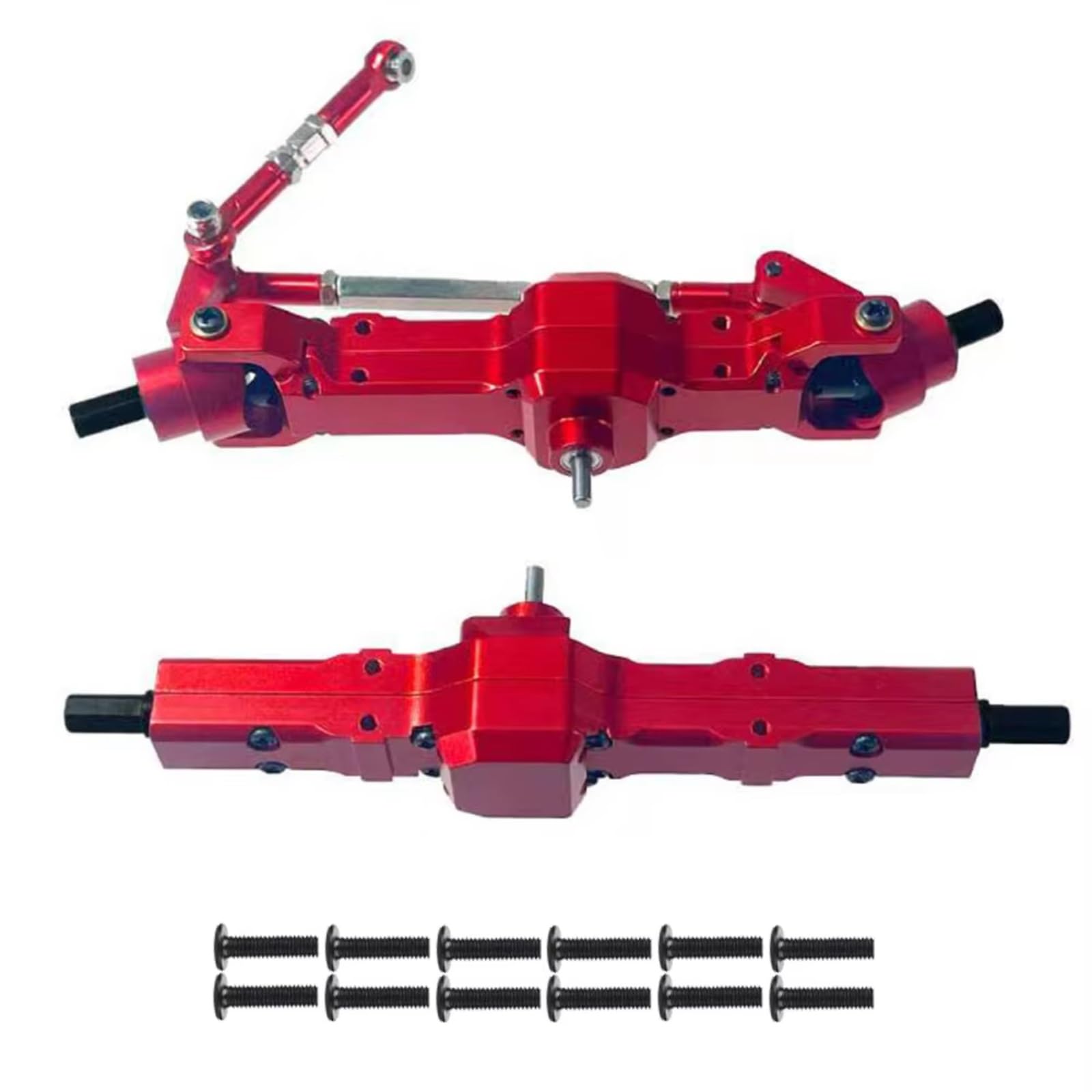 GTFRUQAS RC Ersatzteile Für WPL Für C14 C24 B14 B24 B16 B36 Für Henglong Für Feiyu Für Jjrc 1/16 Fernbedienung Auto Metall Upgrade Modifizierte Teile Metall Brücke Insgesamt(Red) von GTFRUQAS