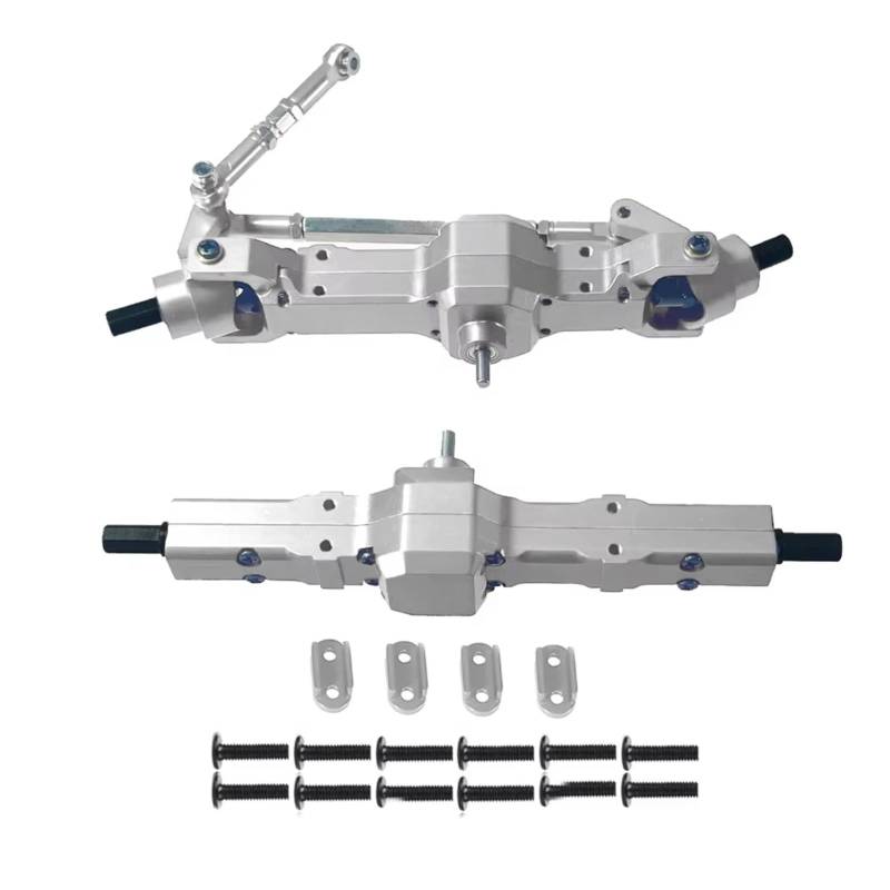 GTFRUQAS RC Ersatzteile Für WPL Für C14 C24 Für Feiyu Für Jjrc 1/16 Fernbedienung Auto Metall Upgrade Änderung Teile Metall Brücke Insgesamt(Silver) von GTFRUQAS