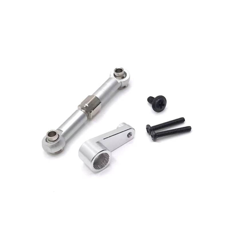 GTFRUQAS RC Ersatzteile Für Wltoys Für 144010 144001 144002 124017 124016 124018 124019 1/14 RC Auto Modifikation Teile Metall Lenkgetriebe Hebel Lenkgetriebe Arm(White) von GTFRUQAS