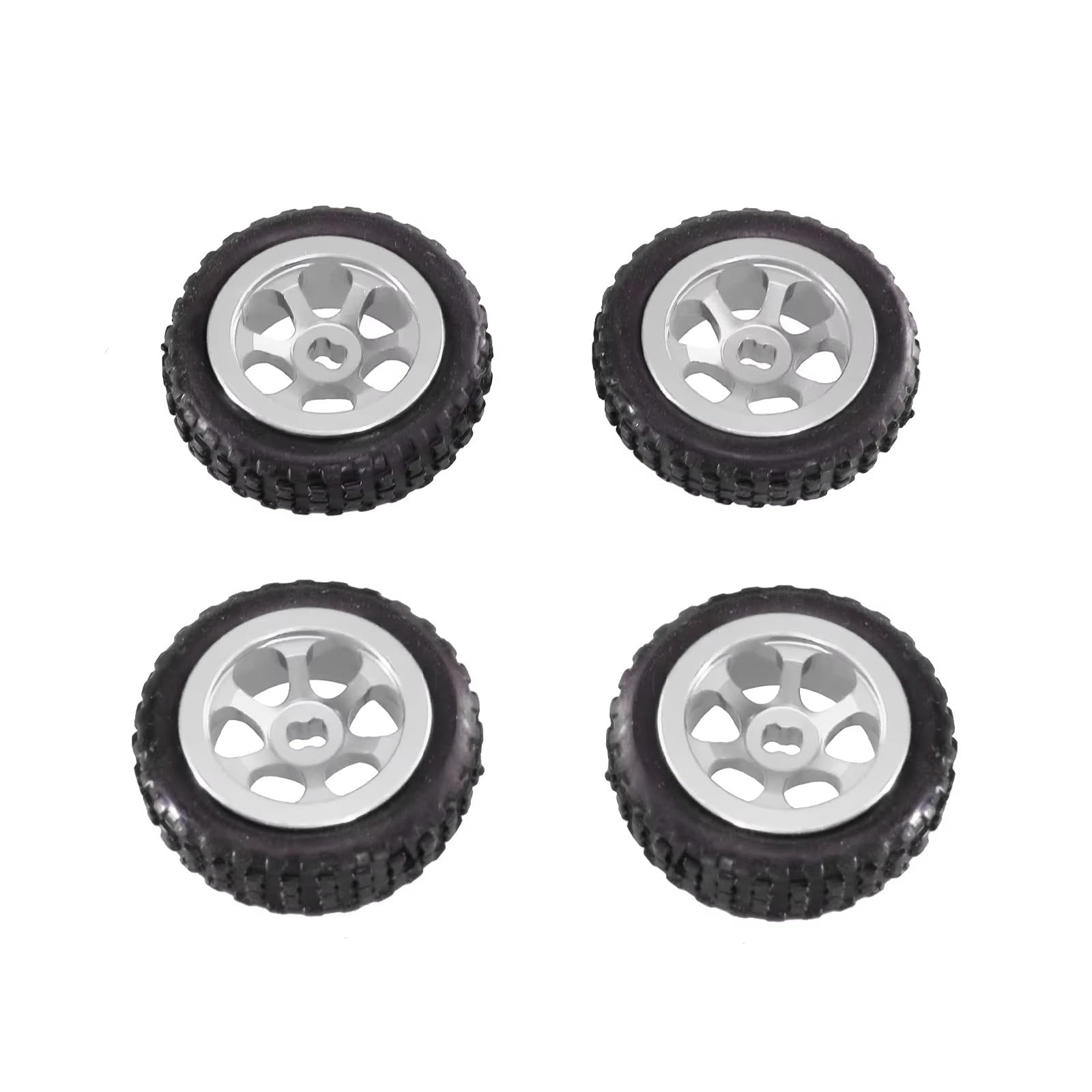 GTFRUQAS RC Ersatzteile Für Wltoys Für K969 K979 K989 K999 P929 P939 284131 284161 284010 1/28 RC 4WD Metall Teile Hub Reifen Für Ferngesteuerte Autos(Silver) von GTFRUQAS