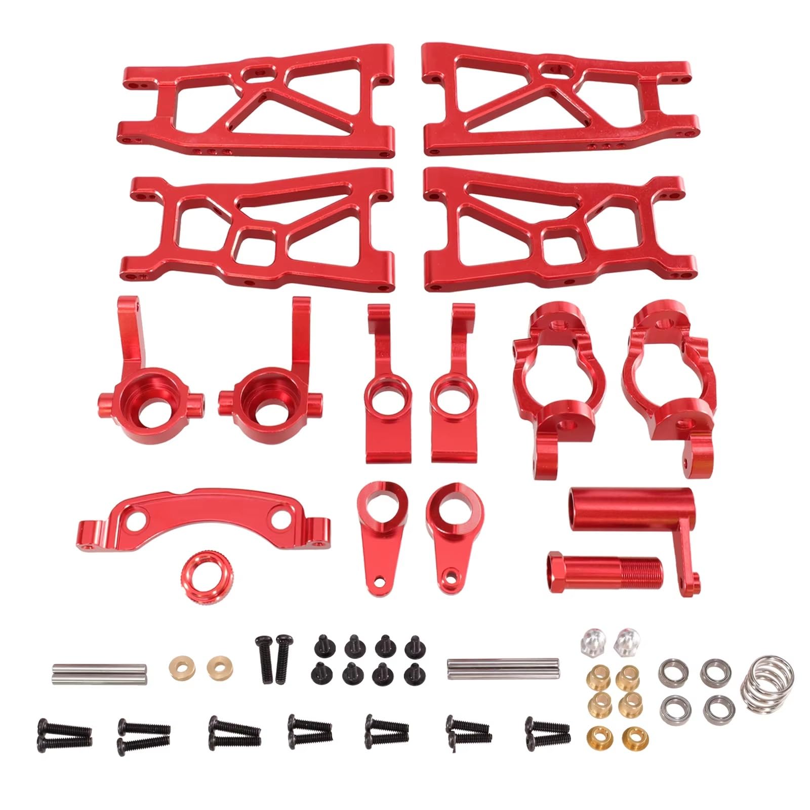 GTFRUQAS RC Ersatzteile Für ZD Für Racing Für DBX-10 1/10 RC Auto Metall Modifikation Upgrade Teile Kipphebel Lenkung Tasse Lenkung Montage 6-teiliges Set(Red) von GTFRUQAS