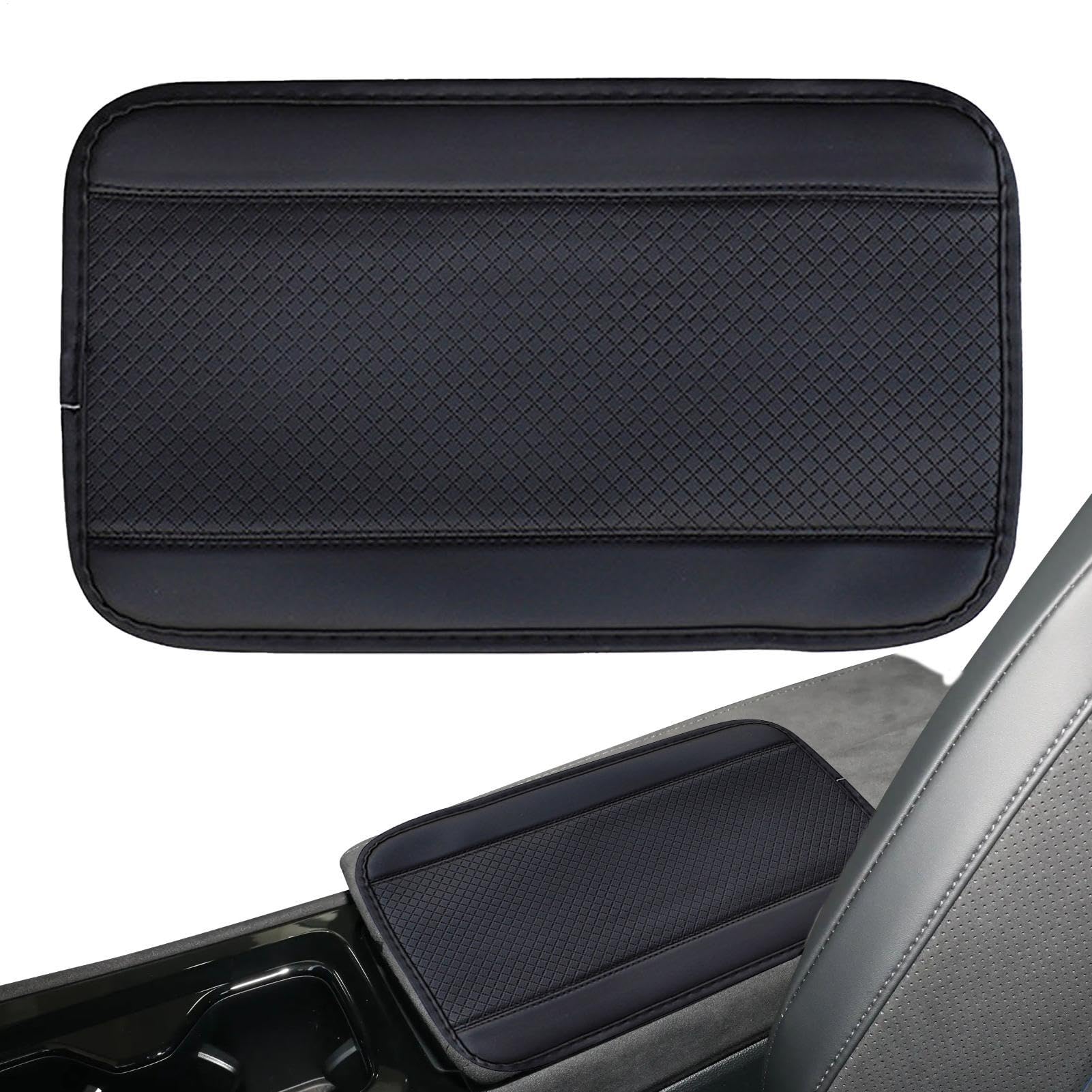 GTFYUDGH Auto Armlehnenabdeckung, Mittelkonsoleabdeckung - Auto -Armlehnen -Box Cover | Car Middle Console Kissenmatte PU Leder, Innenzubehör für die meisten Fahrzeuge, SUV von GTFYUDGH