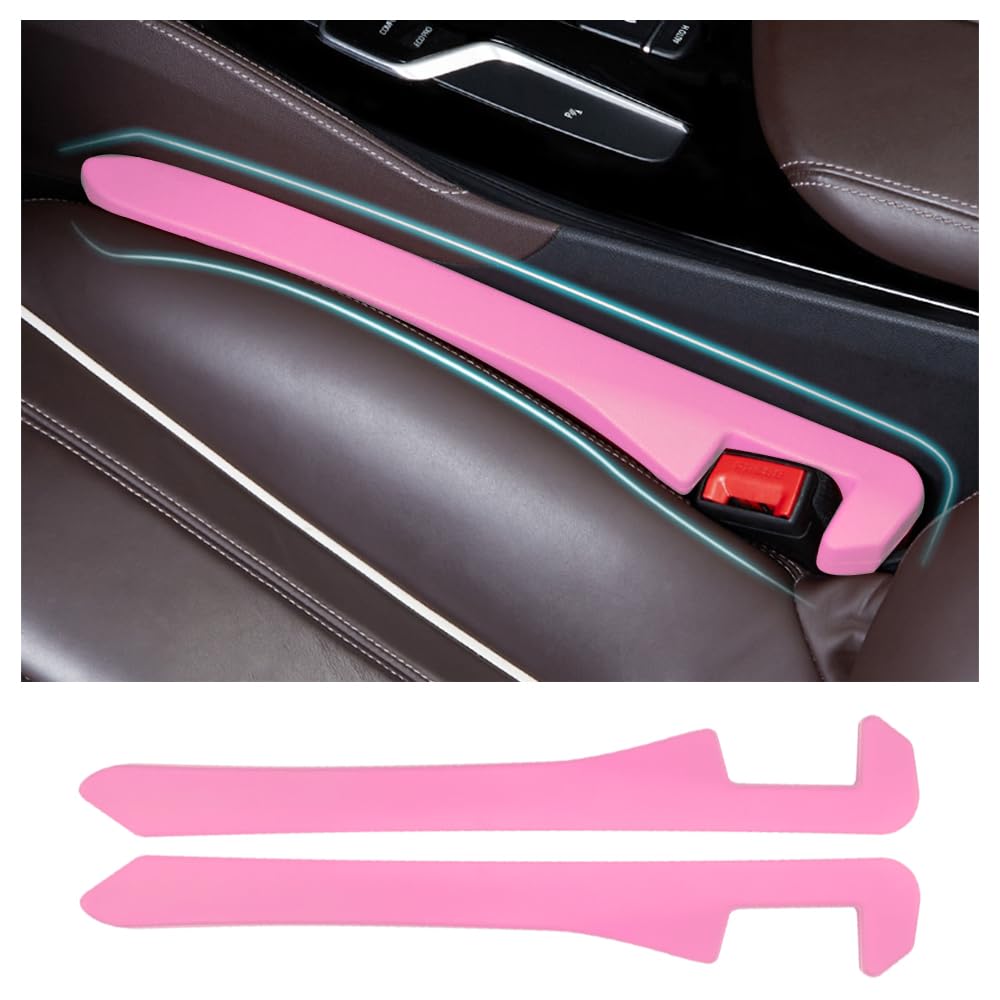 2PCS Autositz Lückenfüller,Car Seat Gap Filler für Car Seat Oeganizer,Generisch Auto Zubehör Hohes Volumen Lückenfüller zum Halten Von Telefon,Schlüssel,Geldbörse (Rosa) von GTLM