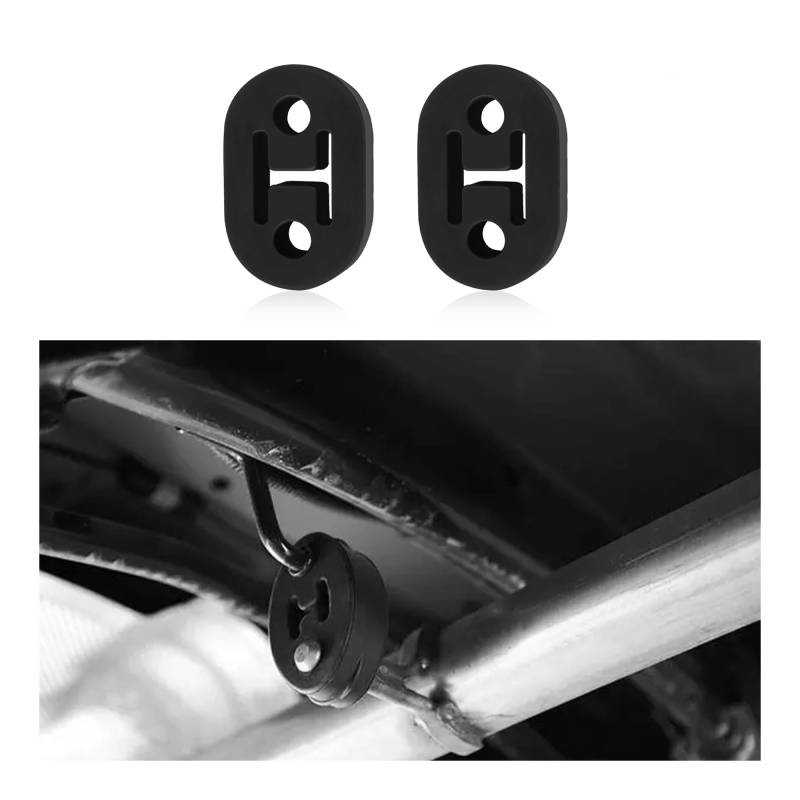 2PCS Hochleistungs 2 Löcher Auspuffgummi,12mm Loch Auspuff Halter Universal Fit Für Auto Lkw Suv,Isolator Auspuff Halter für Stoßdämpfer Geräuschreduzierung Von Auspuffanlage (2PCS) von GTLM