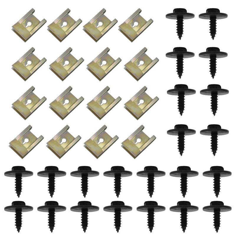 RobLuX 30 Pezzi Vite per Autoveicoli e Auto U-clips Clips Carrozzeria Dadi a U per Auto Clip Viti Carene Bulloni di Fissaggio per Paraurti per Paraurti Auto Interni Porta Auto Pannello Paraurti von RobLuX