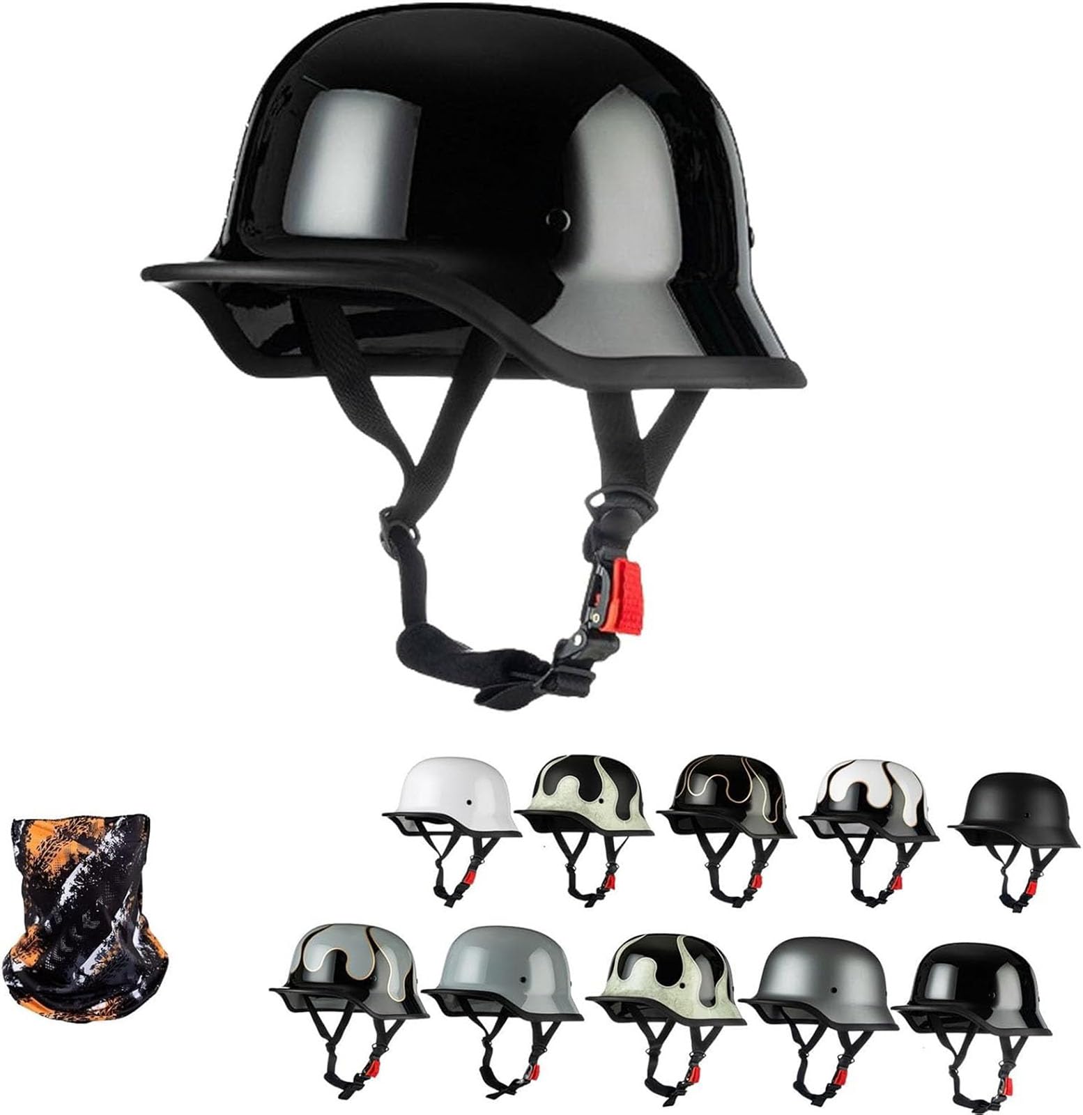 GTTZTHEB Jet-Helm Baseballmütze-Helm Mit ECE Genehmigt Mit Fahrradbrille Fahrradvisier Halbschalenhelm Chopper Helm Herren Retro Motorrad Halbhelm MäNner Halbhelme Motorradhelm von GTTZTHEB