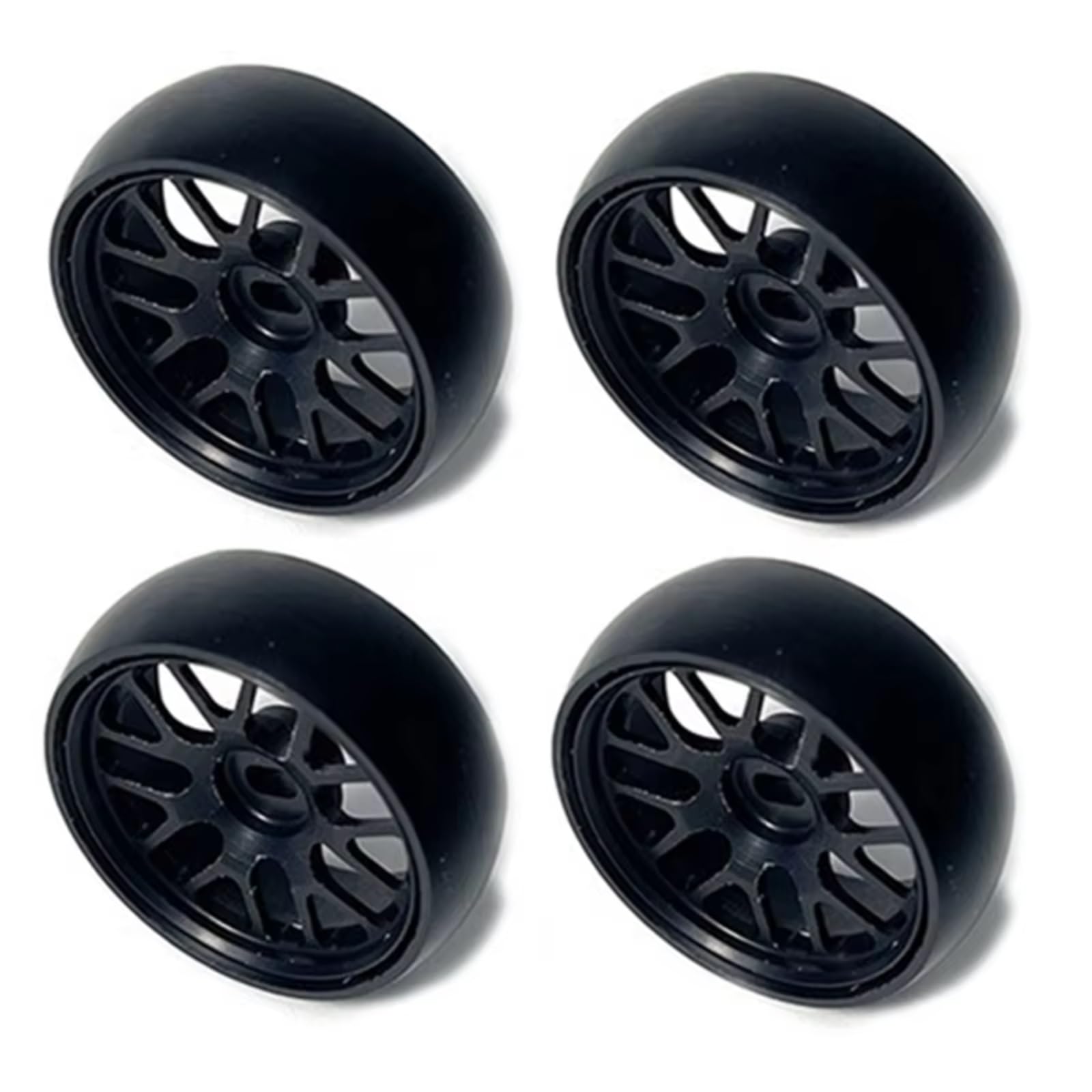 GTVNPOA Für Dgawd Für Mini-Z Für Mini-D Für Mini-Q 1/28 26.5 Mm Harte Drift Metall Felge Reifen RC Auto Upgrade Zubehör RC Zubehör(Black) von GTVNPOA