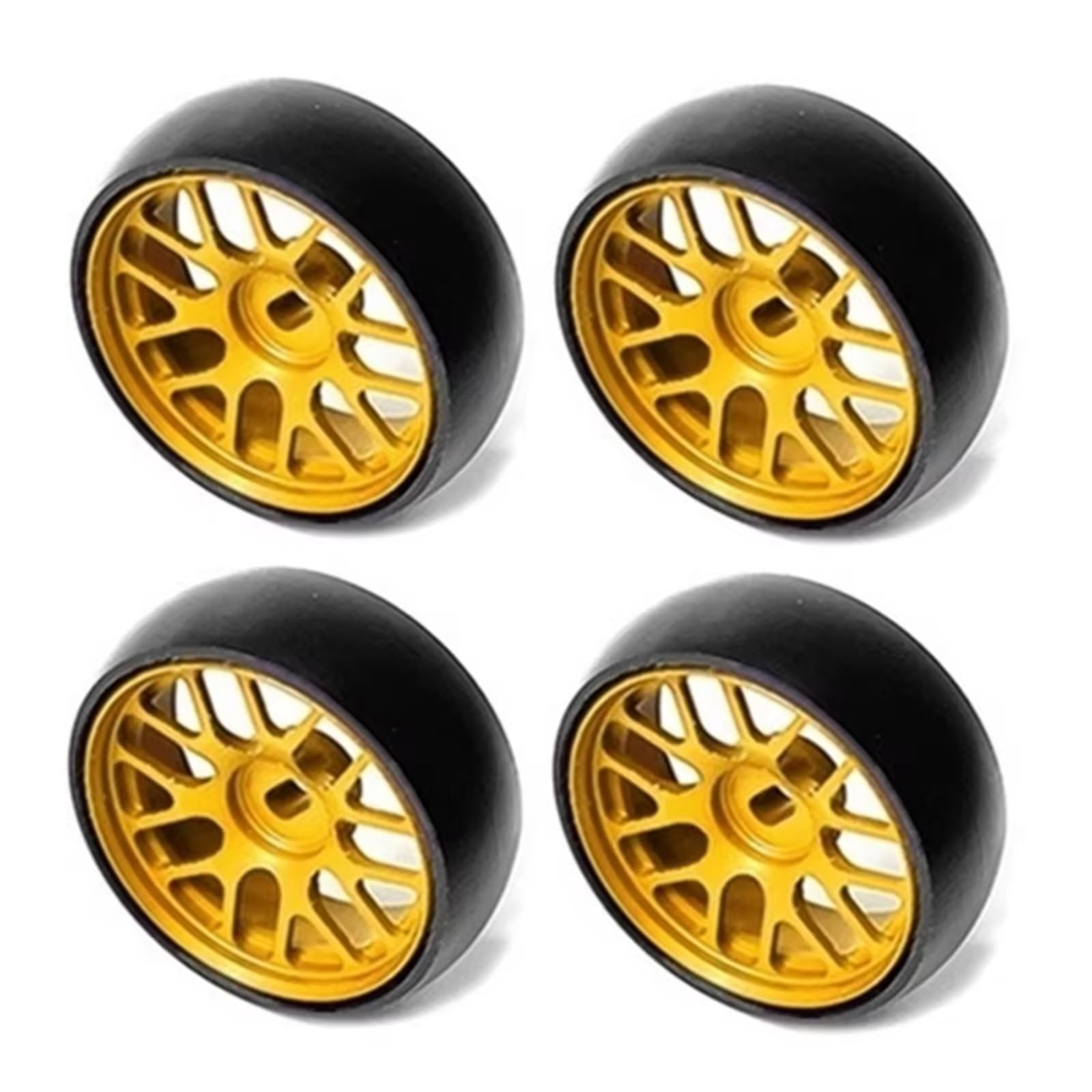 GTVNPOA Für Dgawd Für Mini-Z Für Mini-D Für Mini-Q 1/28 26.5 Mm Harte Drift Metall Felge Reifen RC Auto Upgrade Zubehör RC Zubehör(Yellow) von GTVNPOA