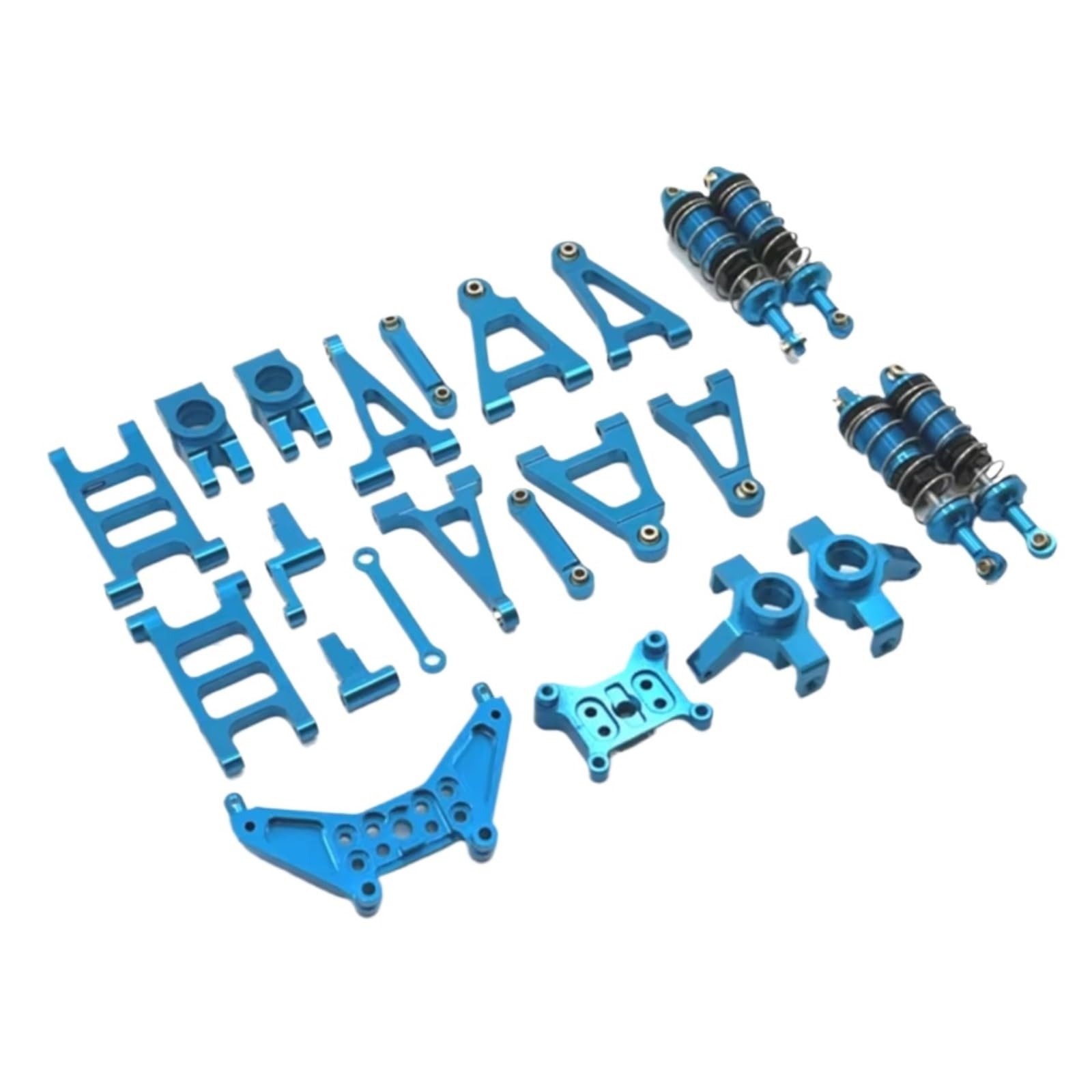 GTVNPOA Für MJX 14301 14302 1/14 Metall Querlenker Lenkung Tasse Stoßdämpfer Lenkung Montage Dämpfer Turm Set RC Auto Upgrade Teile Kit RC Zubehör(Blue) von GTVNPOA