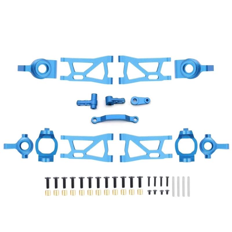 GTVNPOA Für Remo Für Hobby Smax 1631 1635 1651 1655 Metall Querlenker Lenkblock C-Hub Carrier Lenkung Montage RC Auto Upgrade Teile Kit RC Zubehör(Blue) von GTVNPOA