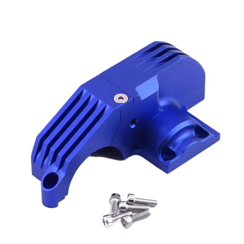 GTVNPOA Für Traxxas Für Maxx 89076-4 89086-4 1/10 Metall Hauptgetriebe Abdeckung Schutz Motor 8987RC Auto Upgrade Teile Zubehör RC Zubehör(Blue) von GTVNPOA