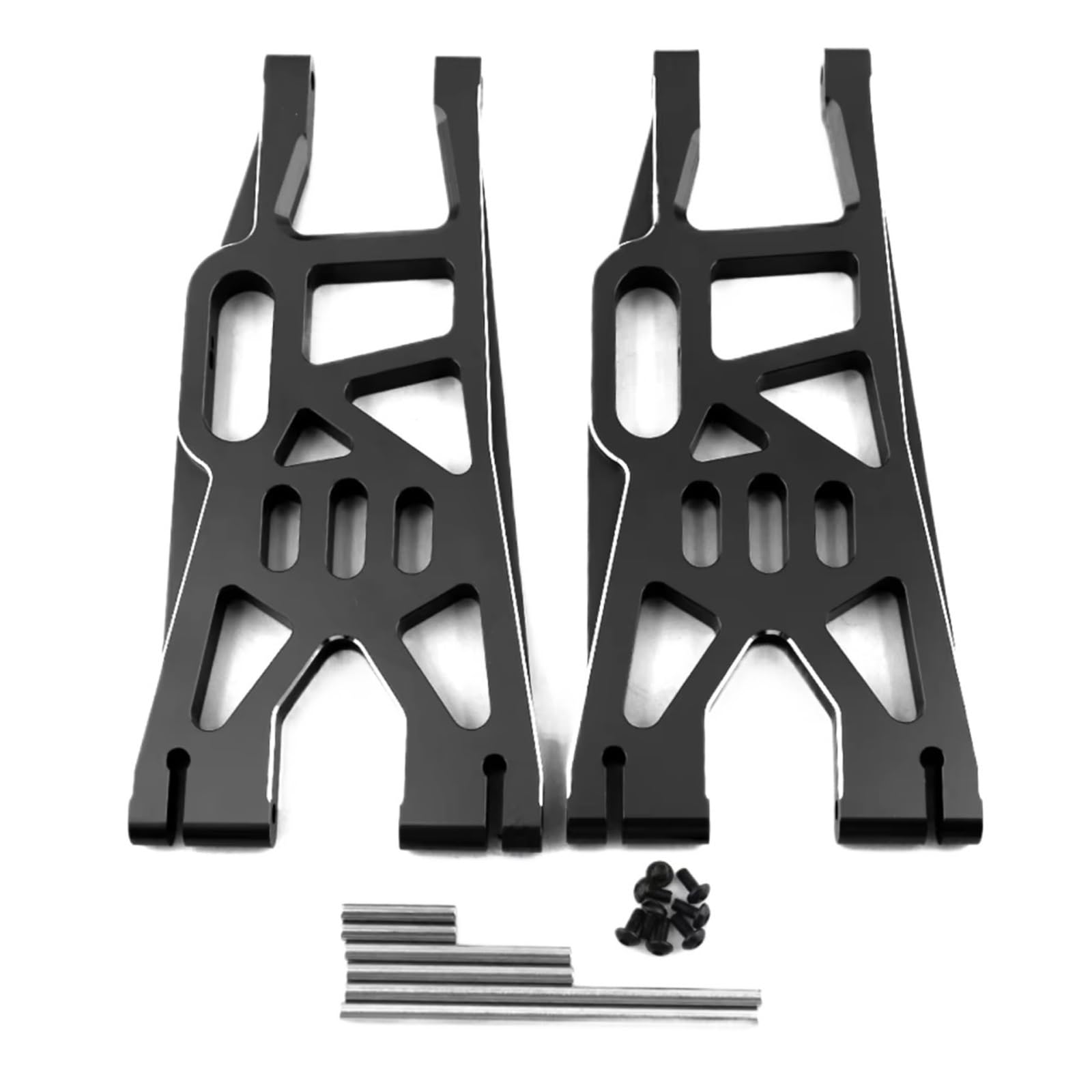 GTVNPOA Für Traxxas Für X-Maxx Xmaxx 6S 8S 1/5 RC 2 Stücke Metall Vorne Hinten Lower Suspension Arm Monster Truck Upgrade Teile Zubehör RC Zubehör(Black) von GTVNPOA