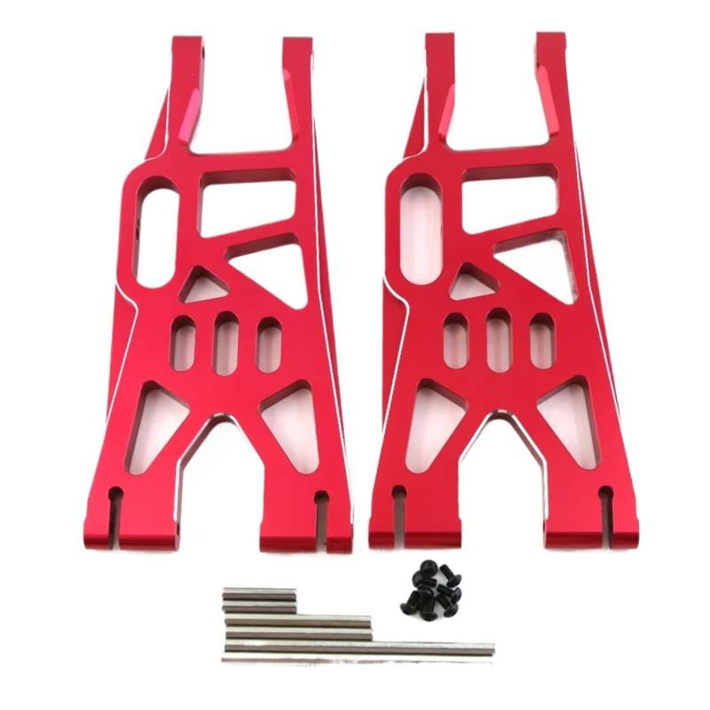 GTVNPOA Für Traxxas Für X-Maxx Xmaxx 6S 8S 1/5 RC 2 Stücke Metall Vorne Hinten Lower Suspension Arm Monster Truck Upgrade Teile Zubehör RC Zubehör(Red) von GTVNPOA