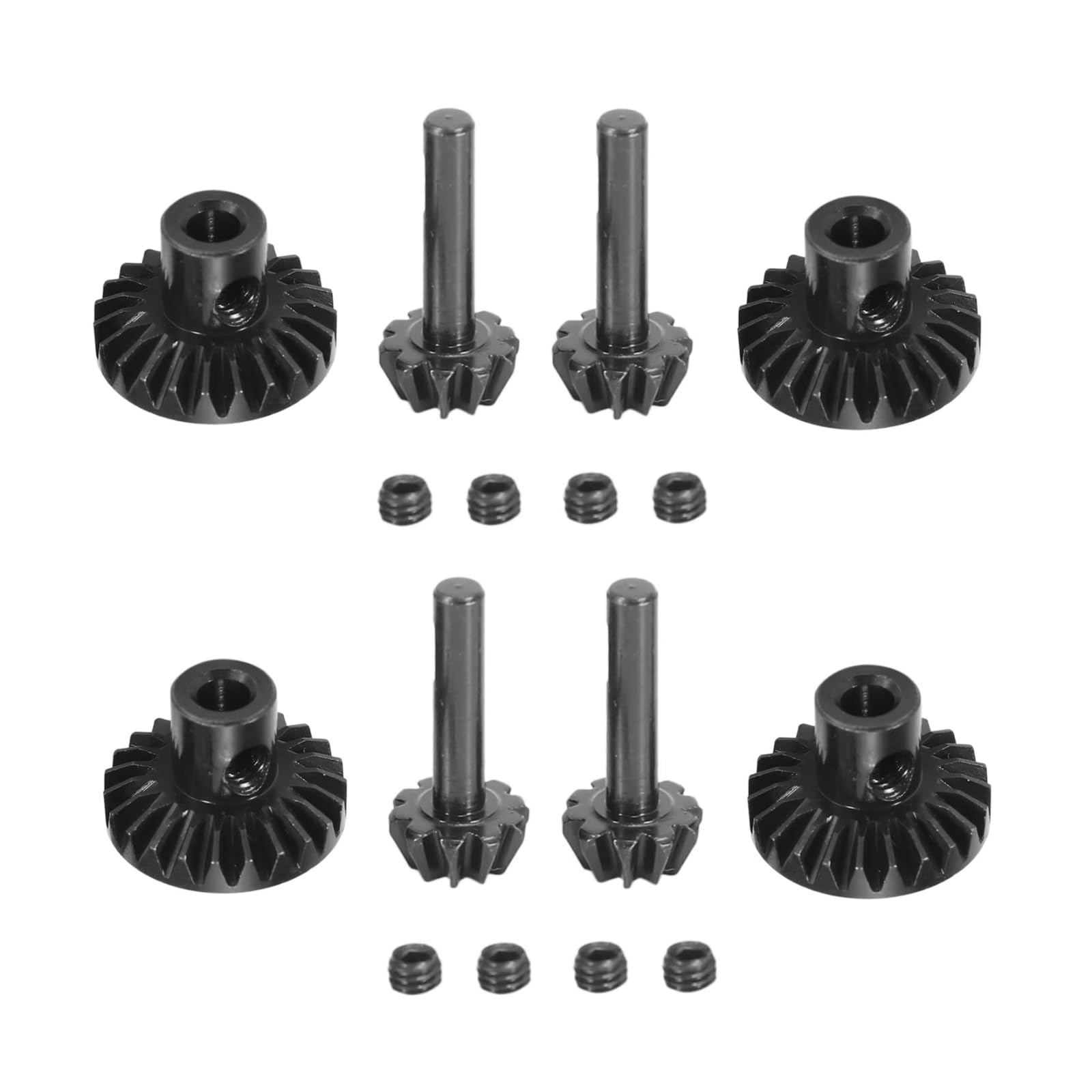 GTVNPOA Für WPL C14 C24 B14 B24 B16 B36 Für MN D90 D99 Für MN99S Stahl Vorne Hinterachse Getriebe Antriebswelle Getriebe RC Auto Upgrades Teile RC Zubehör(Black,4 pcs) von GTVNPOA