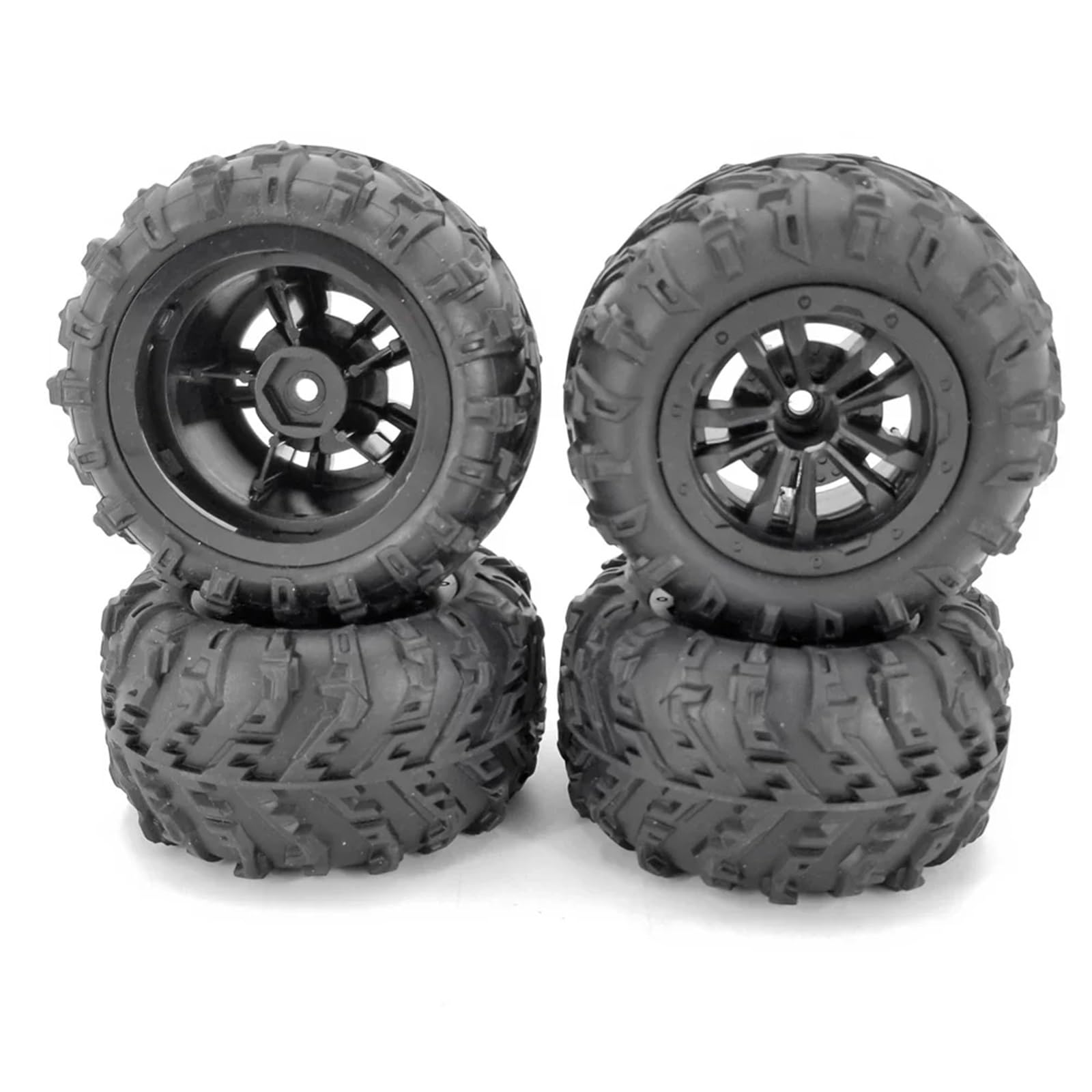 GTVNPOA RC Reifen Set Naben Für RC Für HBX 16889 Für WLtoys 124016/124017 Für Truggy Truck Mit 12 Mm Metallsechskant-Offroad-Rad, Gummi-Winterreifen von GTVNPOA