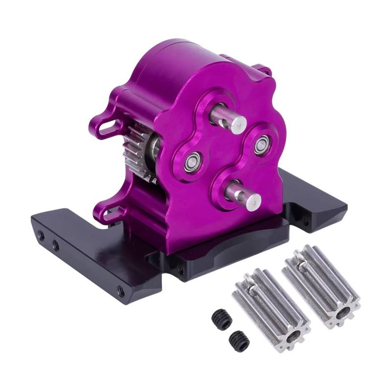 GTVNPOA RC Zubehör Für Axial 1/10 Für SCX10 Für Capra PRO Für LCG Cheater Rigs Upgrade Teile RC Crawler Dual Getriebe Getriebe Set RC Auto Zubehör(Purple) von GTVNPOA