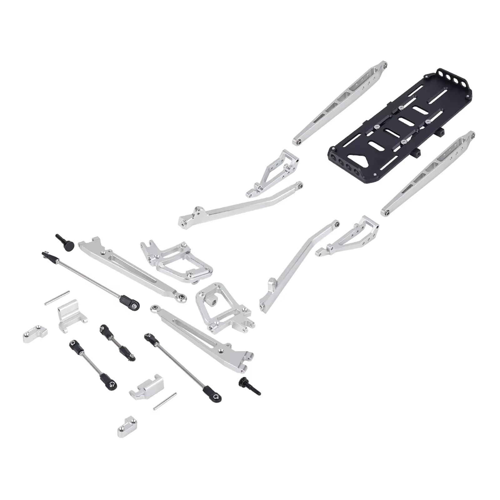 GTVNPOA RC Zubehör Für Axial 1/10 Für SCX10 I II 90046 90047 Achse RC Crawler Upgrade Teil Ersatz Twin I-Beam 2WD Pre-Runner Suspension Conversion Kit(Silver) von GTVNPOA