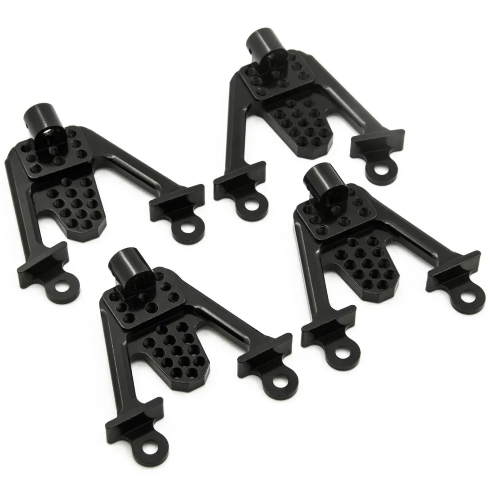 GTVNPOA RC Zubehör Für Axial Für SCX10 1/10 RC Crawler Auto Vorne Hinten Suspension Link Shock Mount Set Lift Schocks Upgrade Teile Zubehör(Black) von GTVNPOA