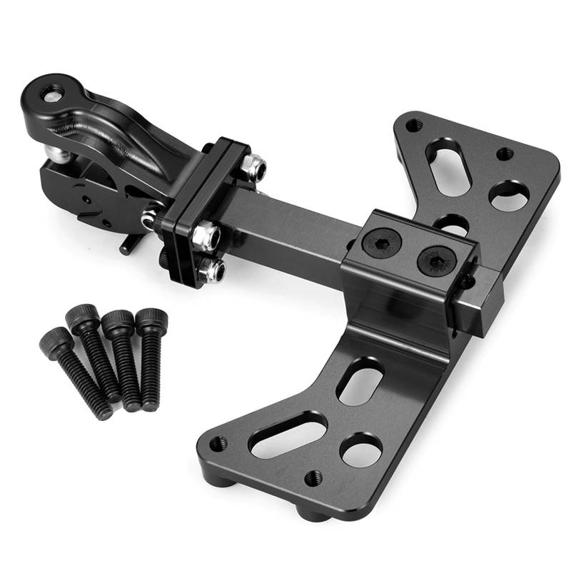 GTVNPOA RC Zubehör Für Axial Für SCX6 Für AXI05000 Für Wrangler 1/6 Modifikation Aluminiumlegierung Heckstoßstange Verstellbare Anhängerkupplung Abschlepphaken RC Auto Upgrade Teile(Black) von GTVNPOA