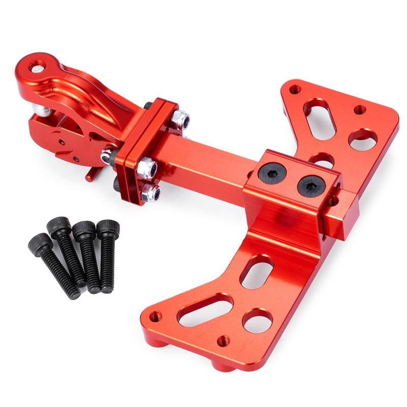 GTVNPOA RC Zubehör Für Axial Für SCX6 Für AXI05000 Für Wrangler 1/6 Modifikation Aluminiumlegierung Heckstoßstange Verstellbare Anhängerkupplung Abschlepphaken RC Auto Upgrade Teile(Red) von GTVNPOA