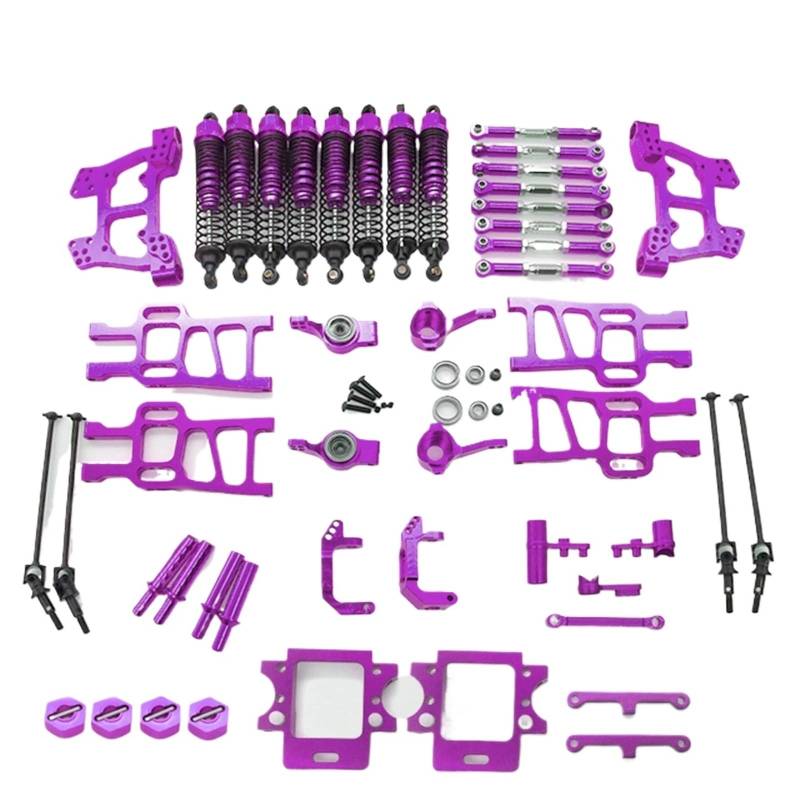 GTVNPOA RC Zubehör Für HSP 94111 94108 94110 Für 1:10 RC Crawler Auto Für Monster Full Set Upgrade Teile(Purple) von GTVNPOA