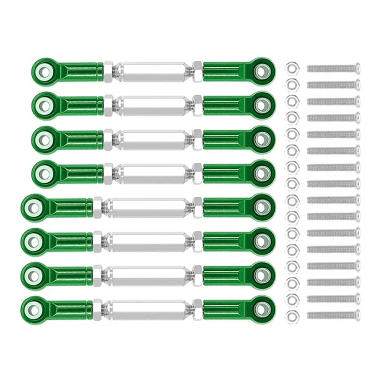 GTVNPOA RC Zubehör Für MN D90 Für MN91 MN96 MN98 MN99S 1/12 Für WPL C14 C24 1/16 Metallchassis Verbindungsstange Zugstange Spurstange RC Auto-Upgrades Teile Zubehör(Green) von GTVNPOA