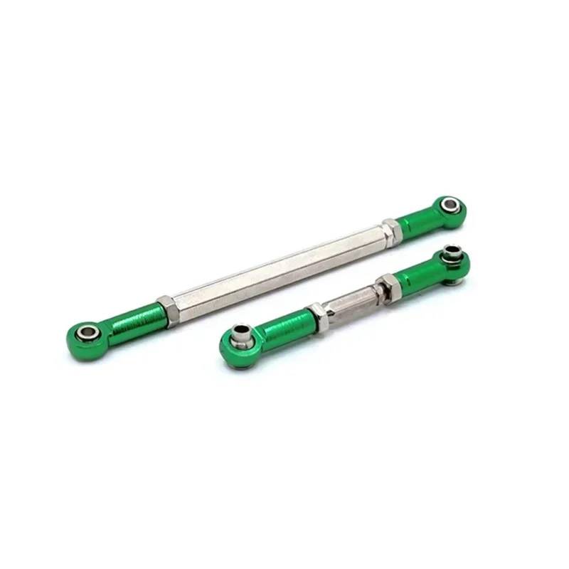 GTVNPOA RC Zubehör Für MN Für MN82 Für LC79 Für MN78 Für 1/12 Aluminium Legierung Stärkere Stee Link Stange Stärkere Stee Linkage Krawatte Stange(Green) von GTVNPOA