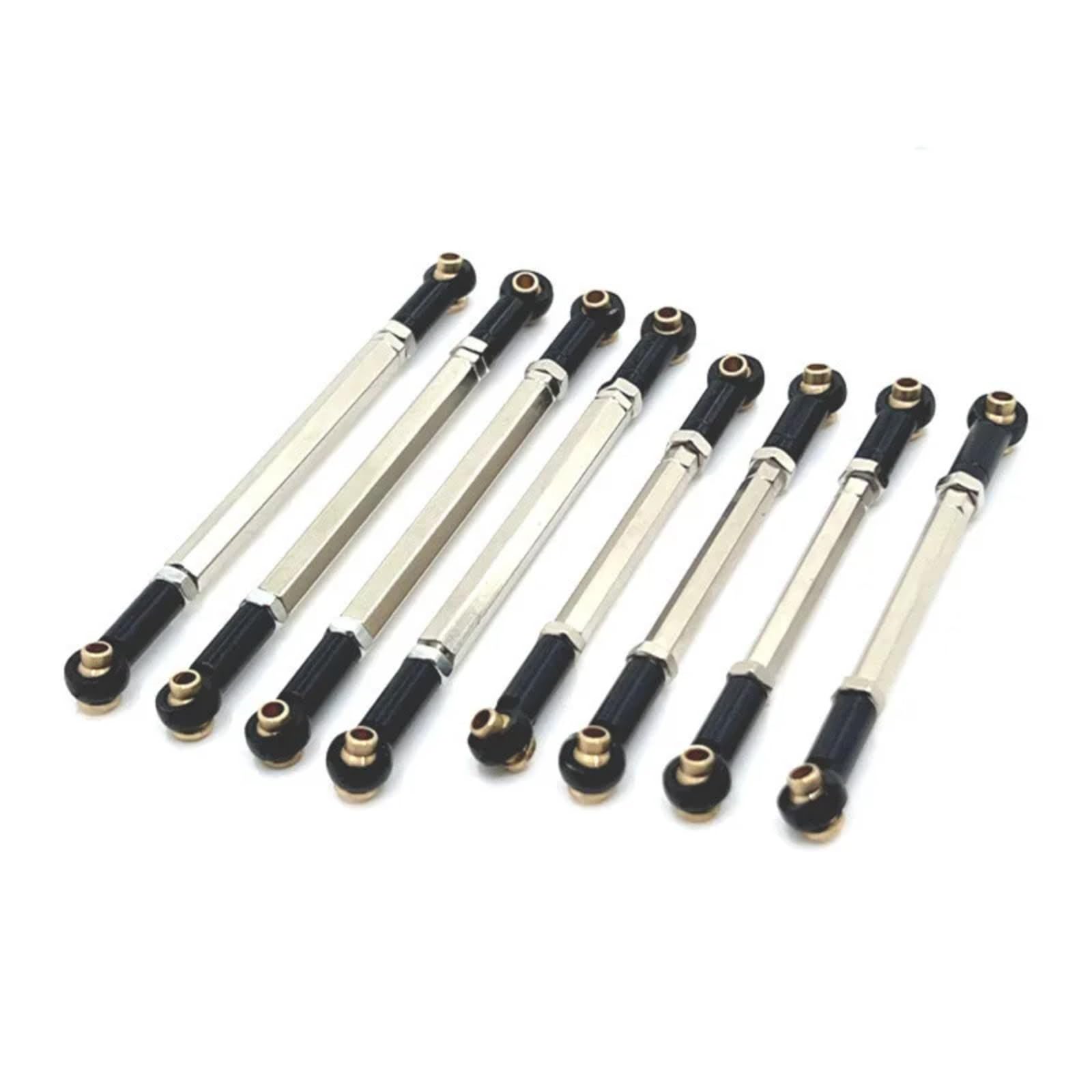 GTVNPOA RC Zubehör Für MN128 MN86 MN86S MN86K MN86KS Für MN G500 1/12 8 Stücke Metall Link Stange Zugstange Linkage Set RC Auto Upgrade Teile Zubehör(Black) von GTVNPOA