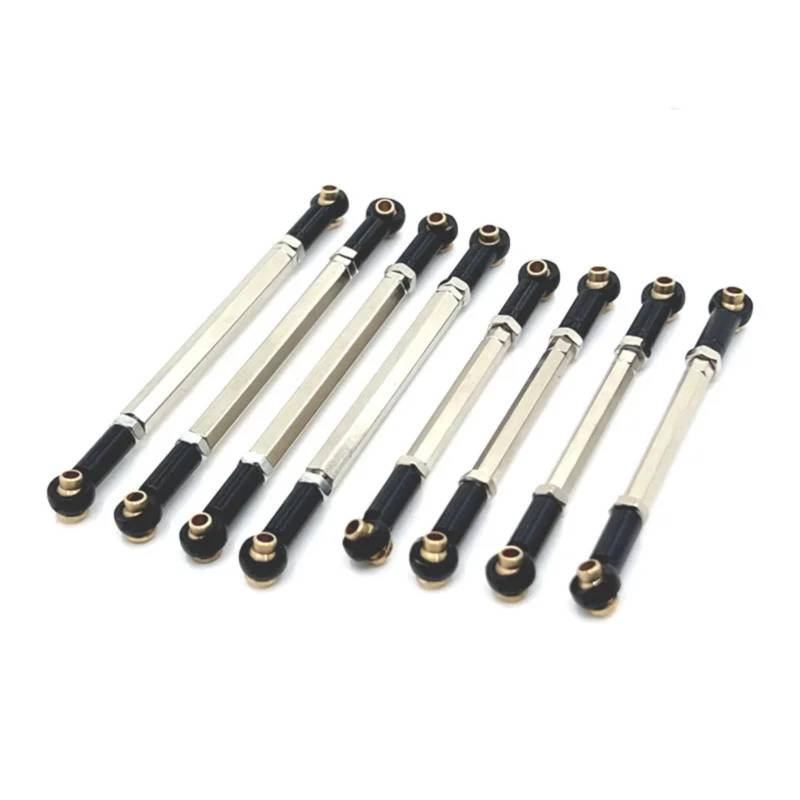 GTVNPOA RC Zubehör Für MN128 MN86 MN86S MN86K MN86KS Für MN G500 1/12 8 Stücke Metall Link Stange Zugstange Linkage Set RC Auto Upgrade Teile Zubehör(Black) von GTVNPOA