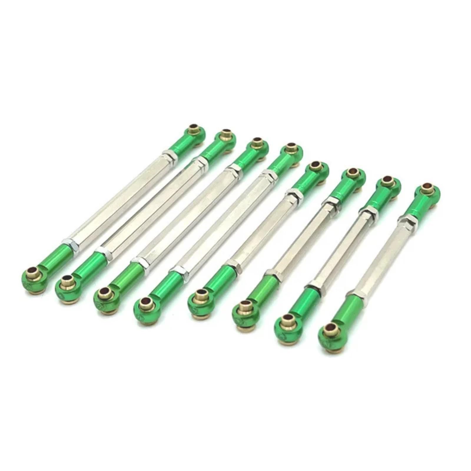 GTVNPOA RC Zubehör Für MN128 MN86 MN86S MN86K MN86KS Für MN G500 1/12 8 Stücke Metall Link Stange Zugstange Linkage Set RC Auto Upgrade Teile Zubehör(Green) von GTVNPOA