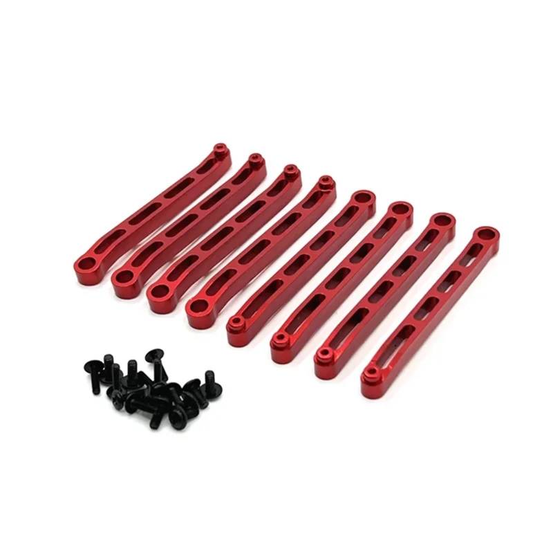 GTVNPOA RC Zubehör Für MN78 MN168 Ersatz Metall Chassis Links Zugstange Spurstange Set 1/12 Modifikation RC Auto Upgrades Teile Dekoration Zubehör(Red) von GTVNPOA