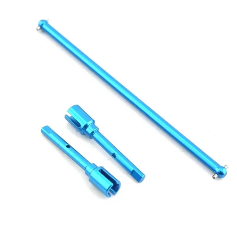 GTVNPOA RC Zubehör Für Tamiya Für TT-02 Für TT-02B Für TT02 Für TT02B Für 1/10 RC Auto Upgrade Teile Metall Zentrale Antriebswelle Und Propeller Joint Set(Blue) von GTVNPOA