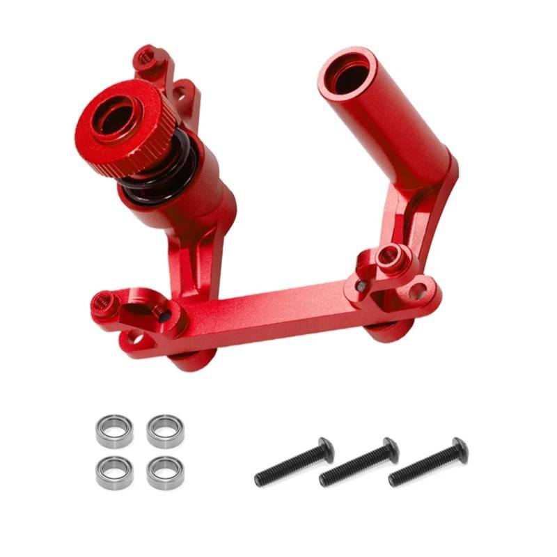 GTVNPOA RC Zubehör Für Traxxas 1/10 Für E-Maxx Für T-Maxx RC Auto Upgrade Lenkung Kit Fernbedienung Auto Modifiziertes Zubehör Ersatz DIY Teile(Red) von GTVNPOA