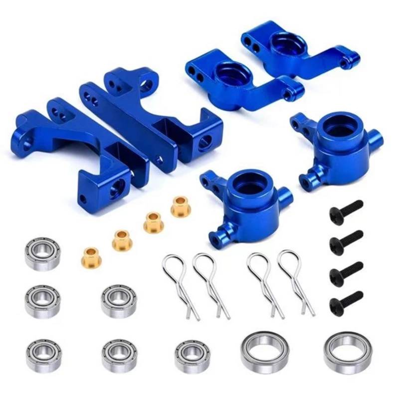 GTVNPOA RC Zubehör Für Traxxas Für Slash 4WD Für VXL 1/10 Metall-Lenkblöcke Lenkrollenblöcke Achsschenkelträger RC-Auto-Upgrades Teile Zubehör(Blue) von GTVNPOA