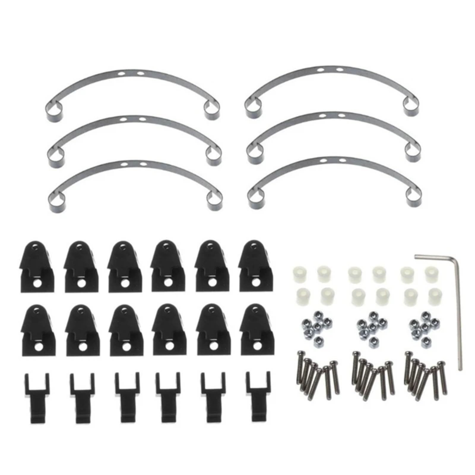 GTVNPOA RC Zubehör Für WPL B16 B36 Q60 Q63 Q64 FY004 Für MN-77 6X6 Stahl Für Blatt Für Federaufhängung Set Stoßdämpfer RC Auto Upgrade Teile(Black) von GTVNPOA