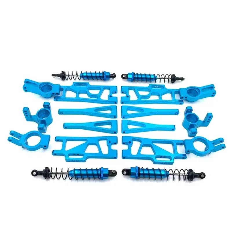 GTVNPOA RC Zubehör Für Wltoys 12402a Für 1/12 4WD 2,4G RC Auto 9 Stücke Upgrade Metall Teile(Blue) von GTVNPOA