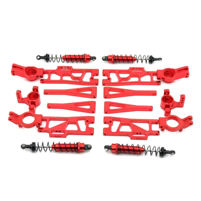 GTVNPOA RC Zubehör Für Wltoys 12402a Für 1/12 4WD 2,4G RC Auto 9 Stücke Upgrade Metall Teile(Red) von GTVNPOA